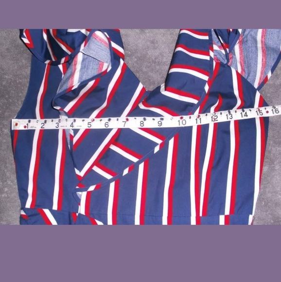 NWT Alice + Olivia Laflora Ruffle Stripe Dress 0 - Picture 7 of 8